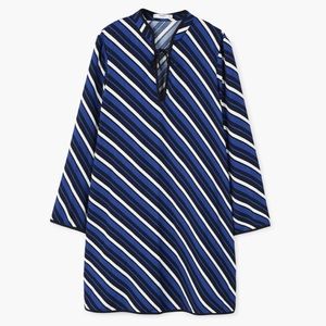 MANGO Striped V Neck Line Mini Dress